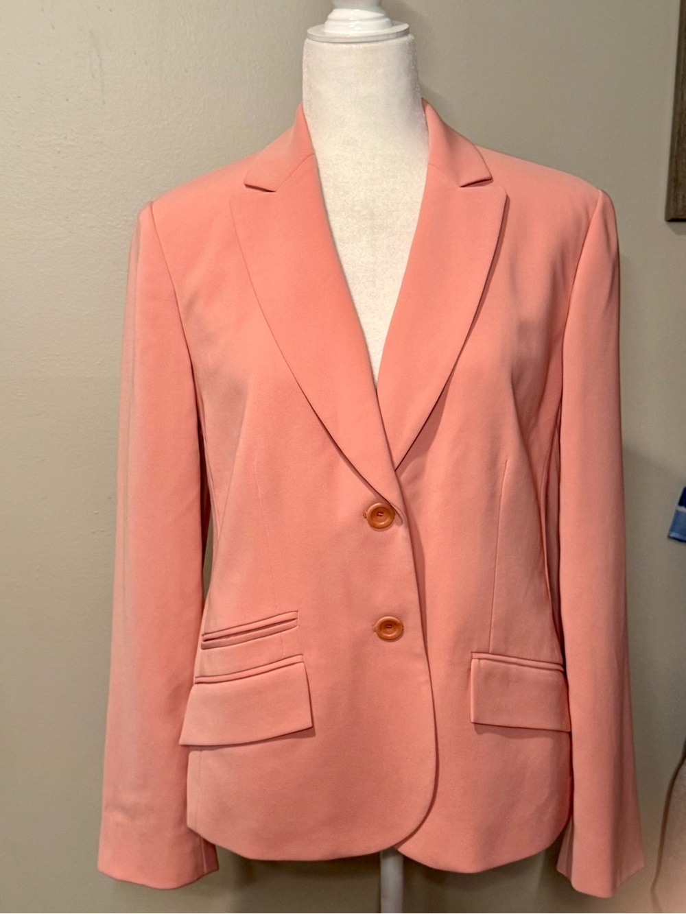 Vintage Women's Peach Pink Tailored Blazer